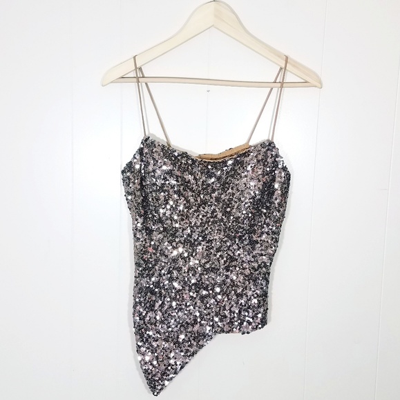 Cache Tops - Cache Sequin Bustier Britney Spears Inspo Top